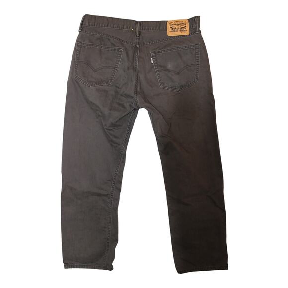 Levis Mens 505 Regular Fit Straight Leg Gray Denim Jeans‎ 36X30 - Picture 2 of 7
